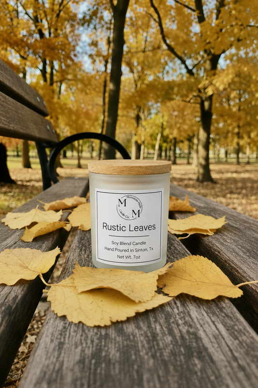 Rustic Leaves Candle