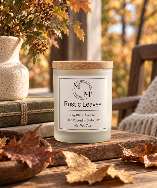 Rustic Leaves Candle